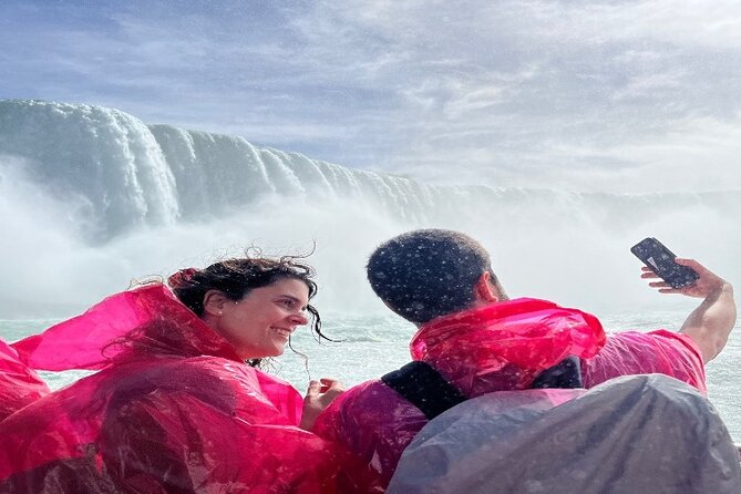 Niagara Falls Tour: Boat Cruise, Journey Behind Falls and Skylon - Niagara City Cruises and the wettest view