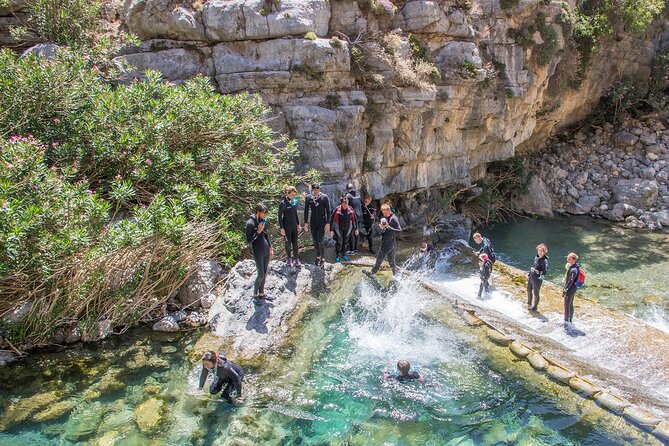 Snorkeling Trip to Kourtaliotiko Gorge Waterfalls, Plakias, Crete - Wetsuits, spring water, and the natural lagoon