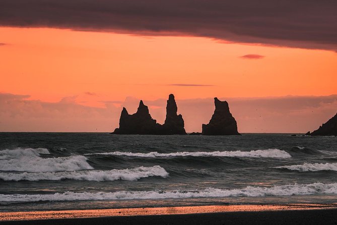 South Coast Day Tour Black Sand Beach & Waterfalls from Reykjavik - Reynisfjara, black sand, and dangerous waves