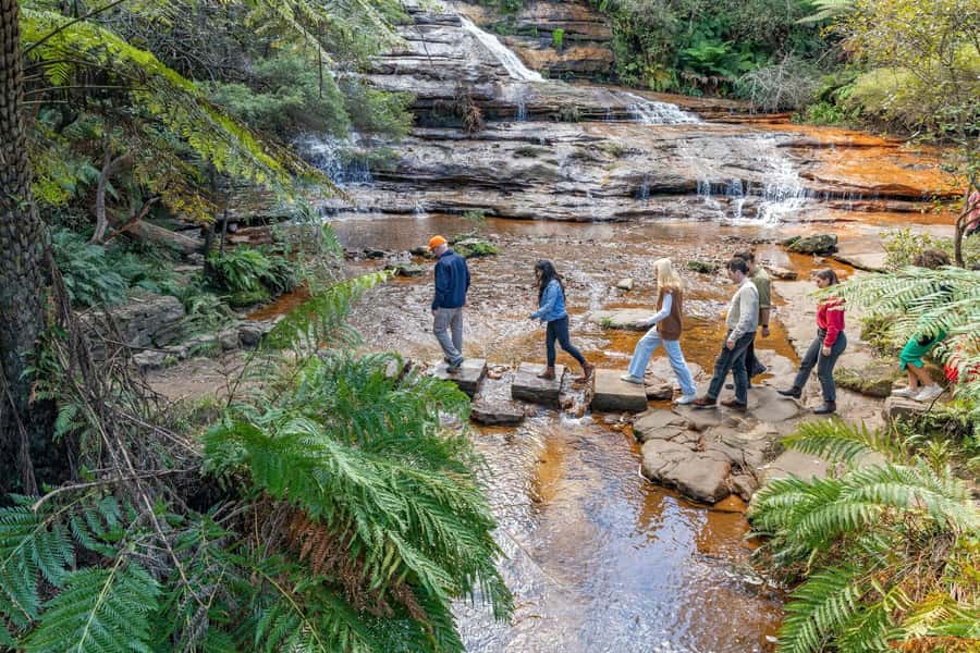 Sydney: Waterfall Bushwalk and Blue Mountain Sunset Day Trip - From city streets to Glenbrook and the mountain villages