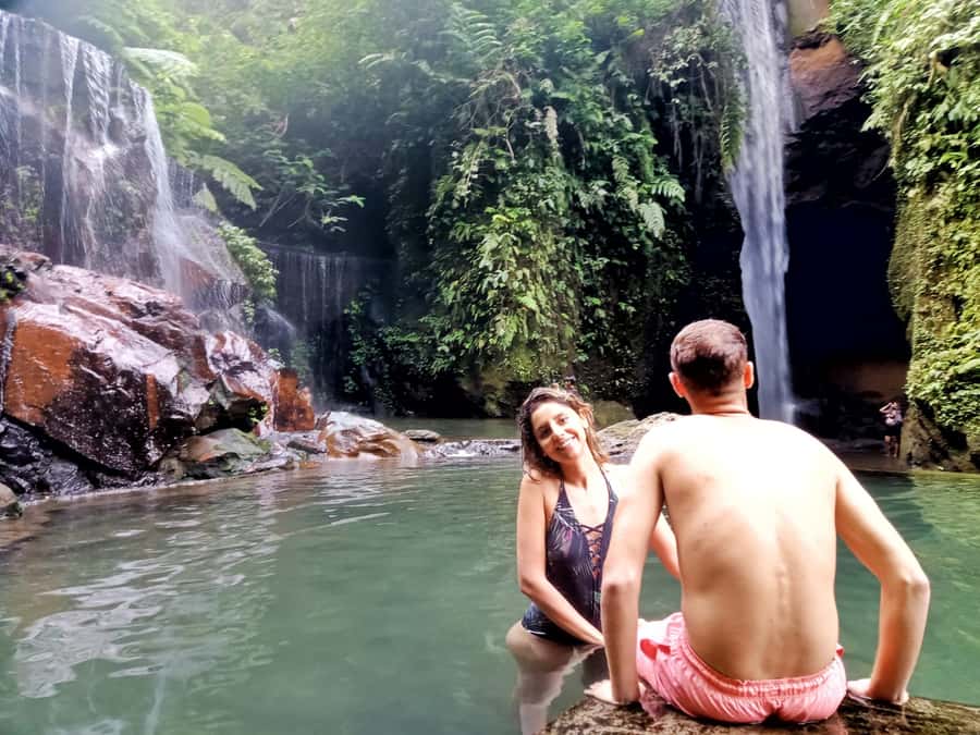 Ubud: Hidden Gems and Waterfalls Private Tour - Tegallalang rice terraces beyond the viewpoint