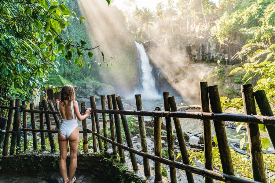Ubud: Waterfall, Rice Terraces & Monkey Forest Private Tour - Mas Village shows Bali’s carving tradition