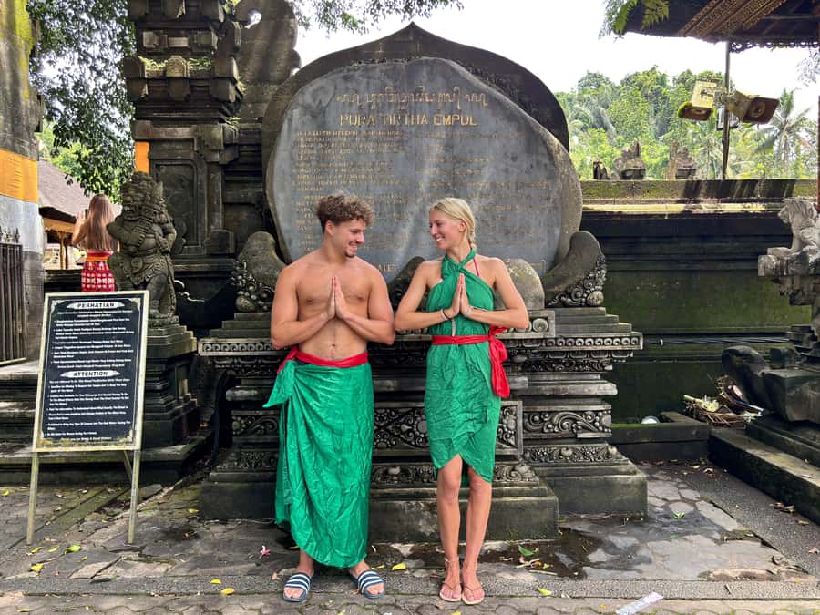 Ubud: Waterfalls, Water Temple & Rice Terraces Private Tour - Starting at Tegalalang Rice Terrace