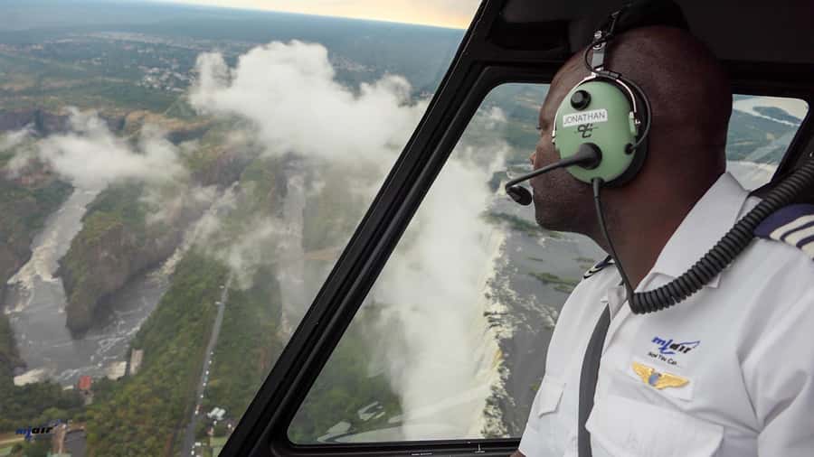 Victoria Falls: Helicopter Tour with Hotel Pickup - The longer route over Zambezi National Park